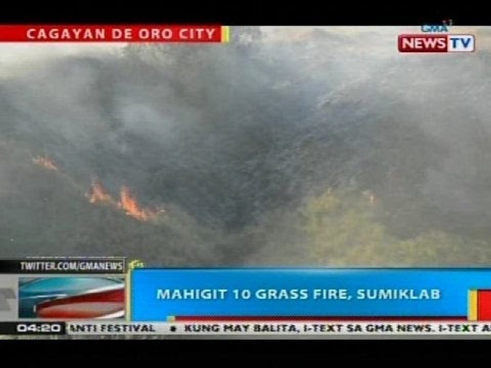 BP: Mahigit 10 grass fire, sumiklab sa Cagayan de Oro City