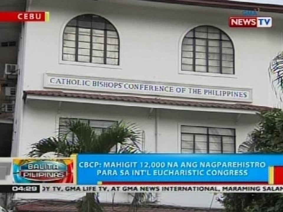 CBCP: Mahigit 12,000 na ang nagparehistro para sa Int'l Eucharistic Congress
