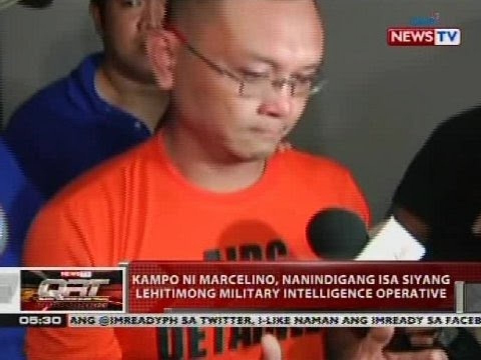 Kampo ni Marcelino, nanindigang isa siyang lehitimong military intelligence operative