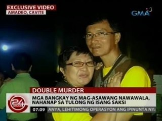 Mga bangkay ng mag-asawang nawawala, nahanap sa tulong ng isang saksi