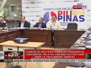 Comelec at mga kinatawan ng presidential candidates, inilatag ang mga alintuntunin para sa debate