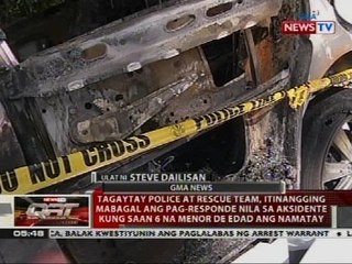 Tagaytay Police at rescue team, itinangging mabagal ang pag-responde nila sa aksidente