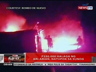 QRT: P250,000 halaga ng ari-arian, natupok sa sunog sa Valenzuela