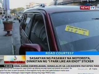 BT: Sasakyan ng pasaway na motorista, dinikitan