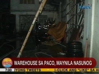 UB: Warehouse sa Paco, Maynila, nasunog