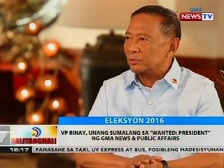 VP Binay, unang sumalang sa "Wanted: President" ng GMA News & Public Affairs