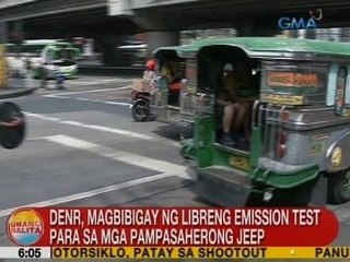 UB: DENR, magbibigay ng libreng emission test para sa mga pampasaherong jeep