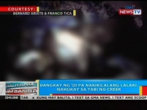 BP: Bangkay ng 'di pa nakikilalang lalaki, nahukay sa tabi ng creek