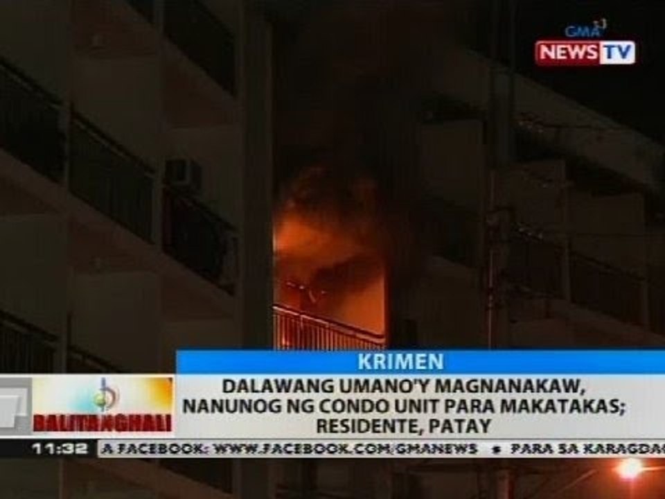 BT: Dalawang umano'y magnanakaw, nanunog ng condo unit para makatakas