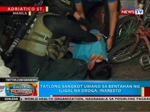 BP: Tatlong sangkot umano sa bentahan ng iligal na droga, inaresto