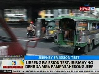 BT: Libreng emission test, ibibigay ng DENR sa mga pampasaherong jeep