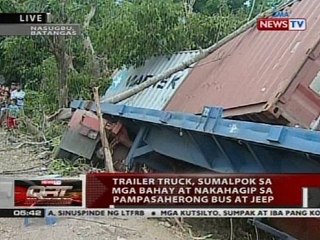 QRT: Pahinante, patay sa banggaan ng truck, bus at jeep