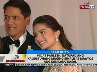 BT: Vic at Pauleen, natupad na ang kagustuhang maging simple at maayos ang kanilang kasal