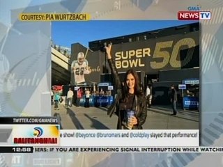 BT: Pia Wurtzbach, enjoy sa panonood ng halftime show ng Superbowl