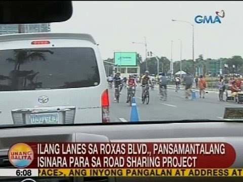 UB: Ilang lanes sa Roxas Blvd., pansamantalang isinara para sa Road Sharing Project