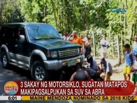 UB: 3 sakay ng motorsiklo, sugatan matapos makipagsalpukan sa SUV sa Abra