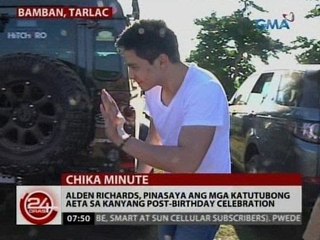 24 Oras: Alden Richards, pinasaya ang mga katutubong Aeta sa kanyang post-birthday celebration
