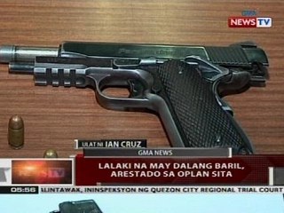 QRT: Lalaki na may dalang baril, arestado sa Oplan Sita
