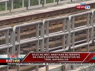 SONA: Hairline crack sa riles, sinusuri matapos maantala ang operasyon ng MRT kahapon