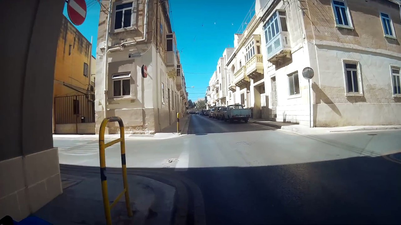 Boy deliberately steps out in front of cyclist