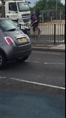 That's what cyclist do when told to go in cycle Lane!!!