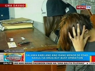 Dalawa kabilang ang isang menor de edad, nahuli sa drug buy-bust operation