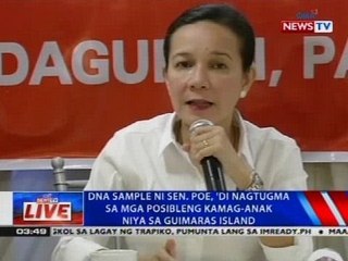 DNA sample ni Sen. Poe, 'di nagtugma sa mga posibleng kamag-anak niya sa Guimaras Island