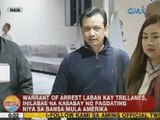 UB: Warrant of arrest vs. Trillanes, inilabas na kasabay ng pagdating niya sa bansa mula Amerika