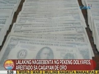 UB: Lalaking nagbebenta ng pekeng dolyares, arestado sa Cagayan De Oro