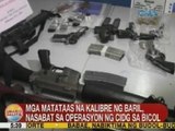 UB: Mga matataas na kalibre ng baril, nasabat sa operasyon ng CIDG sa Bicol