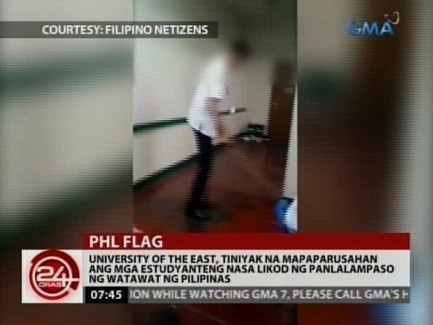 UE, tiniyak na mapaparusahan ang mga estudyanteng nasa likod ng panlalampaso ng watawat ng Pilipinas
