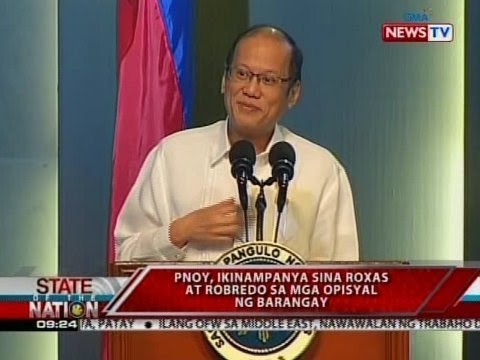 SONA: PNoy, ikinampanya sina Roxas at Robredo sa mga opisyal ng barangay
