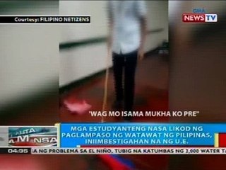 Mga estudyanteng nasa likod ng paglampaso ng watawat ng Pilipinas, iniimbestigahan na ng U.E.