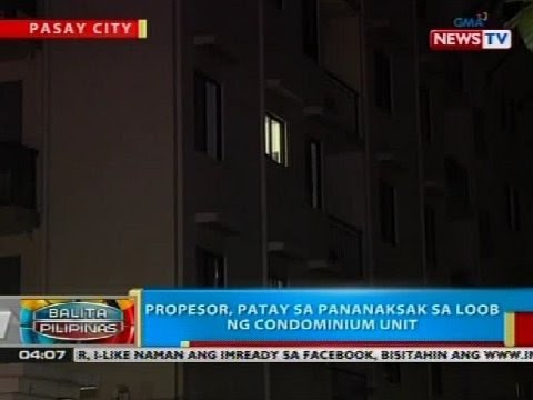 Propesor, patay sa pananaksak sa loob ng condominium unit sa Pasay City