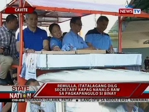 SONA: VP, Binay, pormal nang inendorso ni Cavite Gov. Remulla