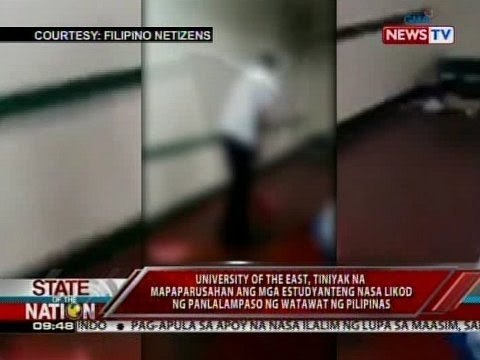 UE, tiniyak na mapaparusahan ang mga estudyanteng nasa likod ng panlalampaso ng watawat ng Pilipinas