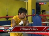 SONA: Pacquiao nag-ensayo sa Elorde Gym sa Makati