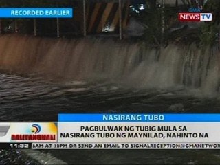 BT: Pagbulwak ng tubig mula sa nasirang tubo ng Maynilad, nahinto na