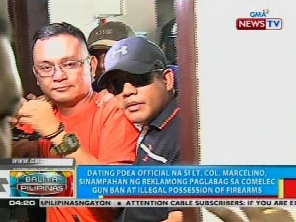 Marcelino, sinampahan ng reklamong paglabag sa Comelec gun ban at illegal possession of firearms