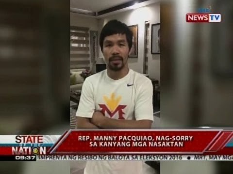 Pacquiao, nag-sorry matapos putaktihin ng batikos dahil sa komento tungkol sa same-sex marriage