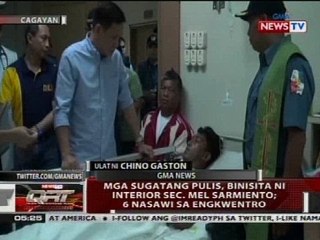 QRT: Mga sugatang pulis, binista ni interior Sec. Mel Sarmiento