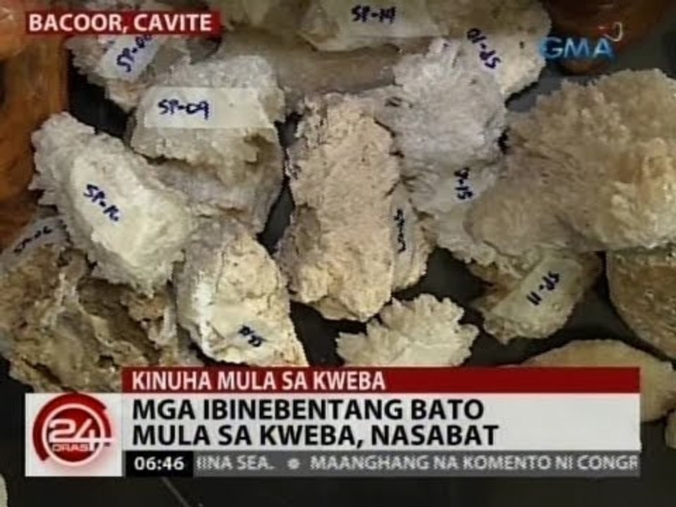 24 Oras: Mga ibinibentang bato mula sa kweba, nasabat