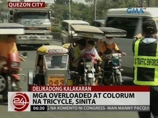 24 Oras: Mga overloaded at colorum na tricycle, sinita