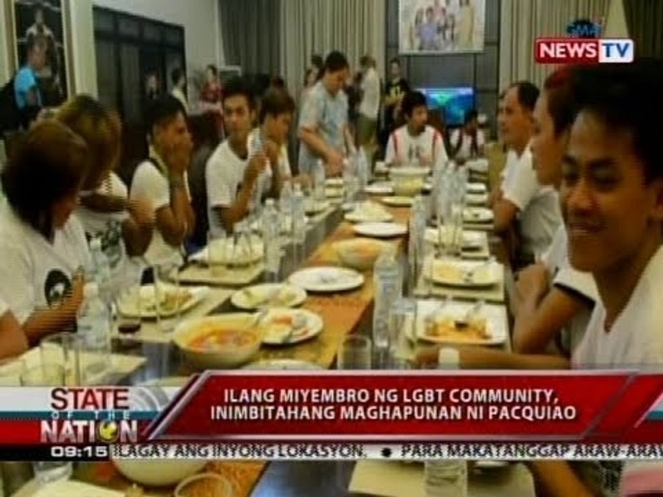 SONA: Ilang miyembro ng LGBT community, inimbitahang maghapunan ni Pacquiao