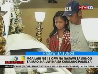 BT: Mga labi ng 13 OFW na nasawi sa sunog sa Iraq, naiuwi na sa kanilang pamilya