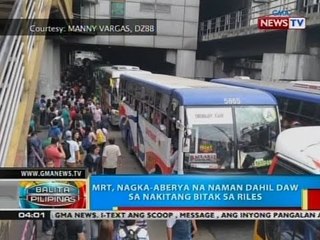 Download Video: BP: MRT, nagka-aberya na naman dahil daw sa nakitang bitak sa riles