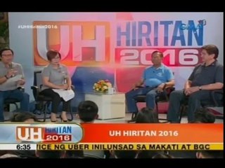 UNA candidates Jejomar Binay at Gringo Honasan, sumalang sa #UHHiritan2016 | Unang Hirit