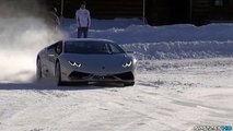 Lamborghini Huracán Doing Donuts and Drifting in the Snow! part2