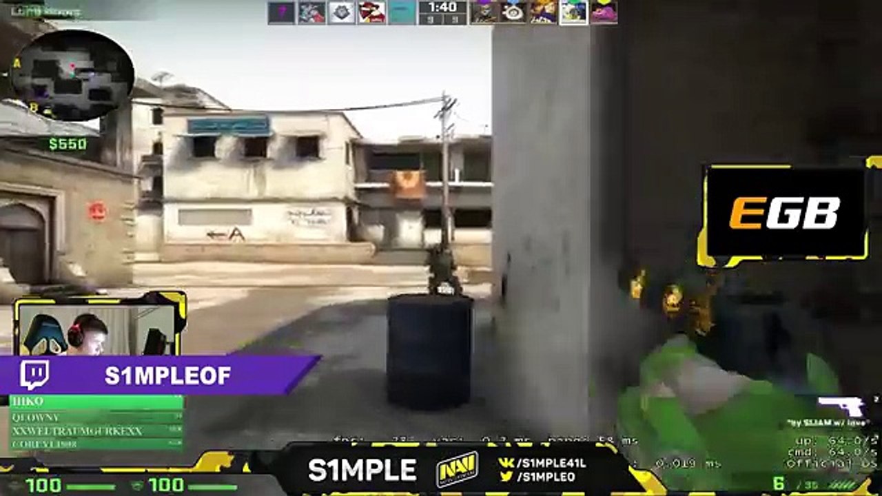 CS:GO - s1mple Deagle vs AWP