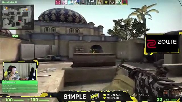 CS:GO - s1mple reviews cheater demo